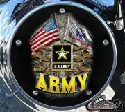 HARLEY DAVIDSON 2019+ SOFTAIL DERBY CLUTCH PRIMARY COVER US ARMY