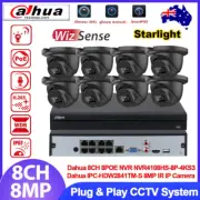 Dahua 12MP 8CH 4K 8MP Starlight IR WizSense Mic PoE IP Camera CCTV System Lot