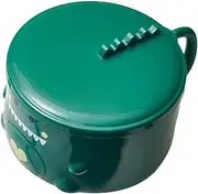 LALADEFIEE Children's Dinosaur Noodle Bowl with Lid 304 Stainless Steel Portable Dinnerware for Boys and Girls Adults