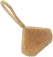 [BESTYASH] Unique Lady Evening Bag Rhinestone Decor Portable Dinner Party Handbag Retro Chic