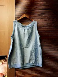 在飛比找Yahoo!奇摩拍賣優惠-蘋果樹2館 韓國服飾 · OOPS棉麻背心
