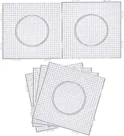 Fuse Beads Boards 5mm PegBoards Plastic Kits Large Square Clear 6 PCS