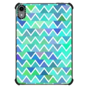 iPad mini (6th gen) iPad Impact Case Colorful Turquoise Zigzag Pattern