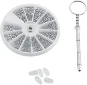 Screws Nuts Assortment Nose Pads Screwdriver Repair Tool Kit for Glasses, Sunglasses, Watches