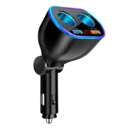 DC12V 2 Way Car Cigarette Lighter Socket Splitter Dual USB Charger QC3.0 Adapter