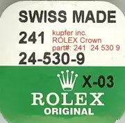 ROLEX FACTORY NEW SEALED WHITE GOLD CROWN 24 530 9