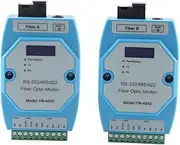 Spacnana 600W DC9-24V, DV5V Fiber Optic Converter, 20km Distance, RS485 422 232 for Data Terminal Equipment