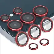 Camera Lens Protector for Samsung Galaxy S25 Ultra, Tempered Glass Lens Protector Aluminum Alloy Ring Camera Cover Fits for Samsung Galaxy S25 Ultra Red