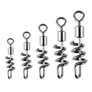 50pcs/pack Fishing Rolling Barrel Swivels Snaps Lure Weights Hook Connector Sea