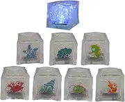8pack Light Up Bath Cubes, Multicolor LED Bath Glow Cube, LED Cubes Flashing Glowing in The Dark, Water Activated Light Up Bath Cube for Kids, Adult, 2.7 X 2.7 CM