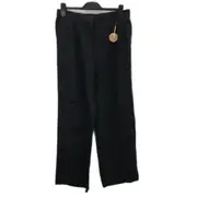 Subtitled Jamimah Black 100% Linen Relaxed Fit Long Pants Ladies Size M NEW