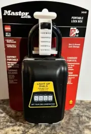 MASTER LOCK PORTABLE LOCK BOX 5424D LIGHT UP DIALS SET YOUR COMBINATION NEW