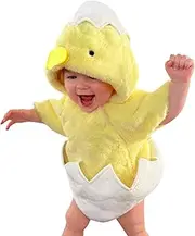 Chick Outfit,Halloween Jumpsuit |Halloween Adorable Hatching Chicken Long Sleeves Costume Baby Animal Romper for Girls and Boys
