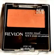 Revlon Powder Pink Blush in Compact w Brush New Cheek Color Pop-up Mirror