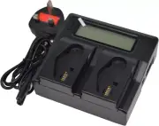 Quick LCD-Screen Battery Charger for Canon LP-E4 LP-E4N LP-E19 as LC-E19 LC-E...