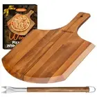Cutting Board Wooden Pizza Peel 12 Inch Natural Paddle Spatula Oven Accessory