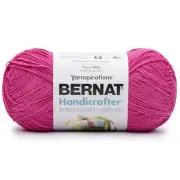 Bernat Handicrafter Cotton Yarn - Solids-Hot Pink (Pack of 2 Skein)