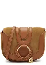 See By Chloé Hana Panelled Suede Crossbody Bag, Suede Bag, Tan One Size