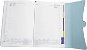 NOLITOY Elegant PU Leather Journal with Monthly Index Tabs Compact for Work Home School Academic Planner for Men and Students