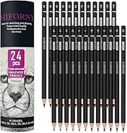HIFORNY 24 Pieces Graphite Sketching Pencil Set - Graphite Pencils(14B - 5H),Sketch Pencils,Drawing Pencils,Drafting Pencils,Art Pencils with 19 Grades - Ideal for Beginners & Artists