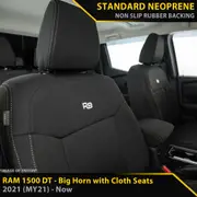 Ram 1500 DT - Big Horn Post-Facelift - GP4 Neoprene 2x Front Seat Covers (Made to Order)