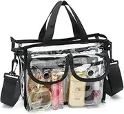 [Gymtion] Clear pvc cosmetic bags with removable and adjustable shoulder strap