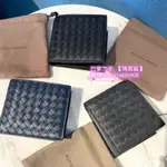 現貨+免運 BOTTEGA VENETA BV 113993 黑色 全皮編織 8卡 短夾 皮夾 錢包實拍