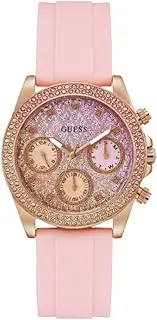 [GUESS] Women's 38mm Watch - Pink Strap Pink Dial Rose Gold Tone Case