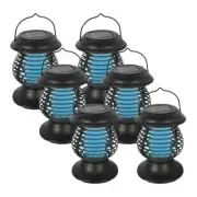 6x Outdoor Solar Rechargeable Portable Mosquito Killer Bulb Bug Zapper Lantern