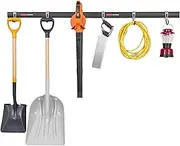 Rubbermaid Fasttrack Garage Storage Utility Hooks, All in One Rail Hook Kit and Tool Organizer, 8 Piece, Heavy Duty for Wall/Shed/Garden