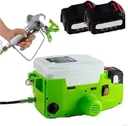 Electric Paint Sprayer Electric Airless Backpack Paint Sprayer Machine Portable Charging Spray Gun Coating Machine with Lithium Battery Home Paint Sprayer(with 2pcs Batteries)