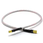 7N OCC Silver Plated Audio USB Cable Type A To B Data Line with Gold Plated Plug