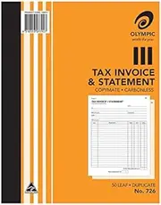 Olympic 726 Statement Book - Carbonless - Pack of 5