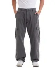 GUESS Jeans Men's Cargo Chino in Grey Size: 30, Cotton