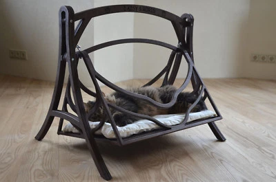 Cat Swings Wood Bed Pets Wood Hammock Basket Cat Furniture Cat Cave Cat Shelter