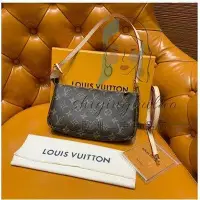 在飛比找Yahoo!奇摩拍賣優惠-歐洲二手Louis Vuitton 路易威登 經典老花拉鏈麻