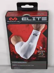 Mcdavid Arm Sleeve 6511 Elite Compression Unisex Arm Sleeve Single, White, Small