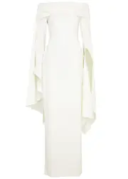 Solace London Arden Off-the-shoulder Maxi Dress - Cream - 14 (UK14 / L) 14 (UK14 / L)