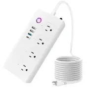 Wifi Smart Power Strip Surge Protector, Extension Cord w/ 4 Individually Cont...
