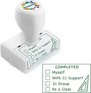 Teacher Stamps for Grading - Checkbox and Classroom Stamps, Easy Grading, Improved Efficiency, Teacher Gifts for Happy Teaching (Green)