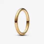 *BRAND NEW* Pandora ME 14k Gold Plated Polish Grooved lines Band Ring 169591C00