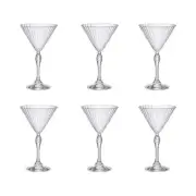 NEW Bormioli Rocco America '20s Martini Glass Set 245ml 6pce