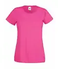 T-Shirt Women's Short Fruit of the Loom short Sleeves T-Shirt Jersey Cotton