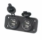 12V Marine Dual USB Power Plug Socket Charger Adapter