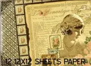 GRAPHIC 45 "LE ROMANTIQUE" 12X12 PAPER (12SHEETS) WEDDINGS SCRAPJACK'S PLACE