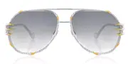 Anna-Karin Karlsson THE CLAW PILOT White Gold Women’s Sunglasses Silver Size 62