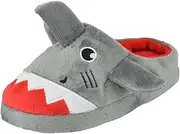 [Thingimijigs] Boys 3D Shark Design Plush Mule Slippers