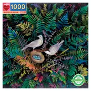 1000pc eeBoo Jigsaw Puzzle Tabletop Family Game 58.4cm Birds In Fern 14+