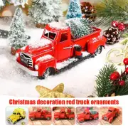 Xmas Tree Red Truck Ornaments Christmas Decoration Ornaments Metal Red Truck