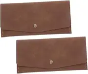 [OATIPHO] Vintage Leather Wallet Bifold Design Card Case Holder Business Card Holders Case